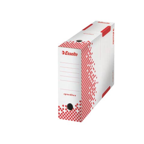 Scatola archivio Esselte SPEEDBOX dorso 10 cm bianco/rosso 10x25x35 cm 623908